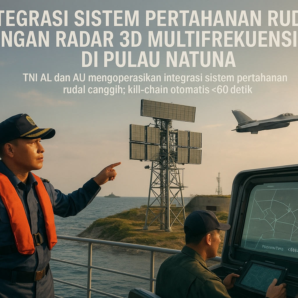 Integrasi Sistem Pertahanan Rudal dengan Radar 3D Multifrekuensi di Pulau Natuna