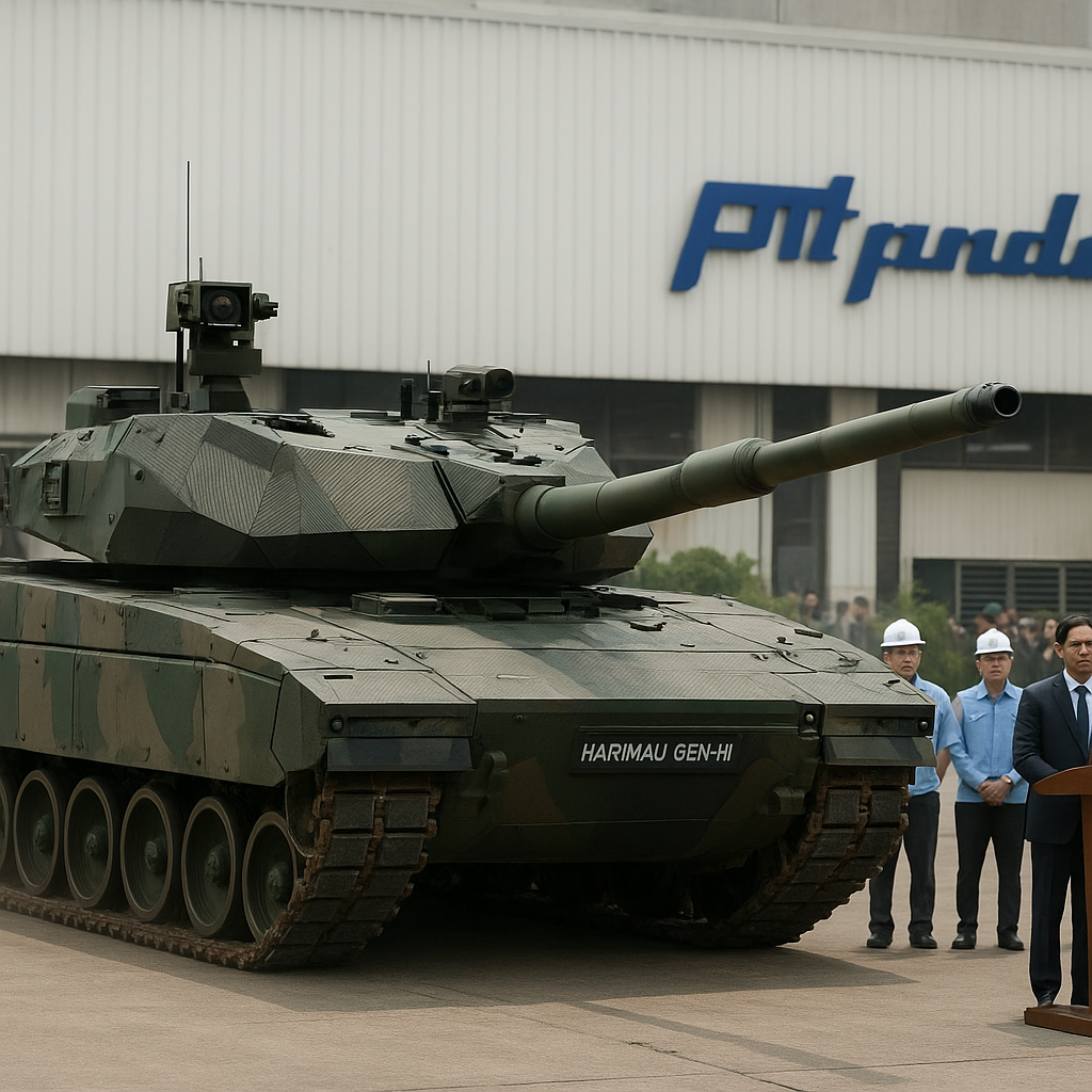PT Pindad Resmi Luncurkan Tank Medium Harimau Lapis Baja Komposit Generasi Ketiga