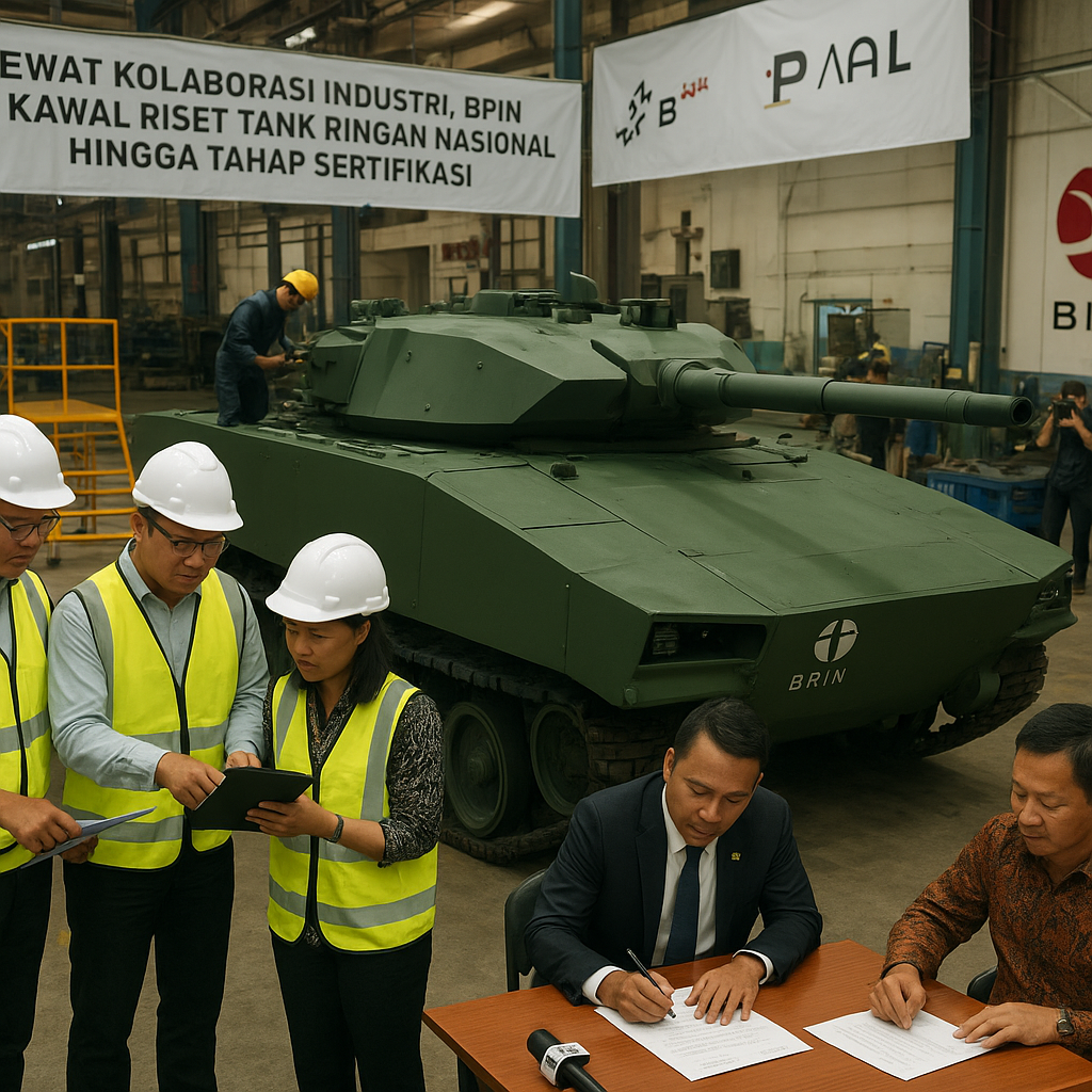 Lewat Kolaborasi Industri, BRIN Kawal Riset Tank Ringan Nasional hingga Tahap Sertifikasi