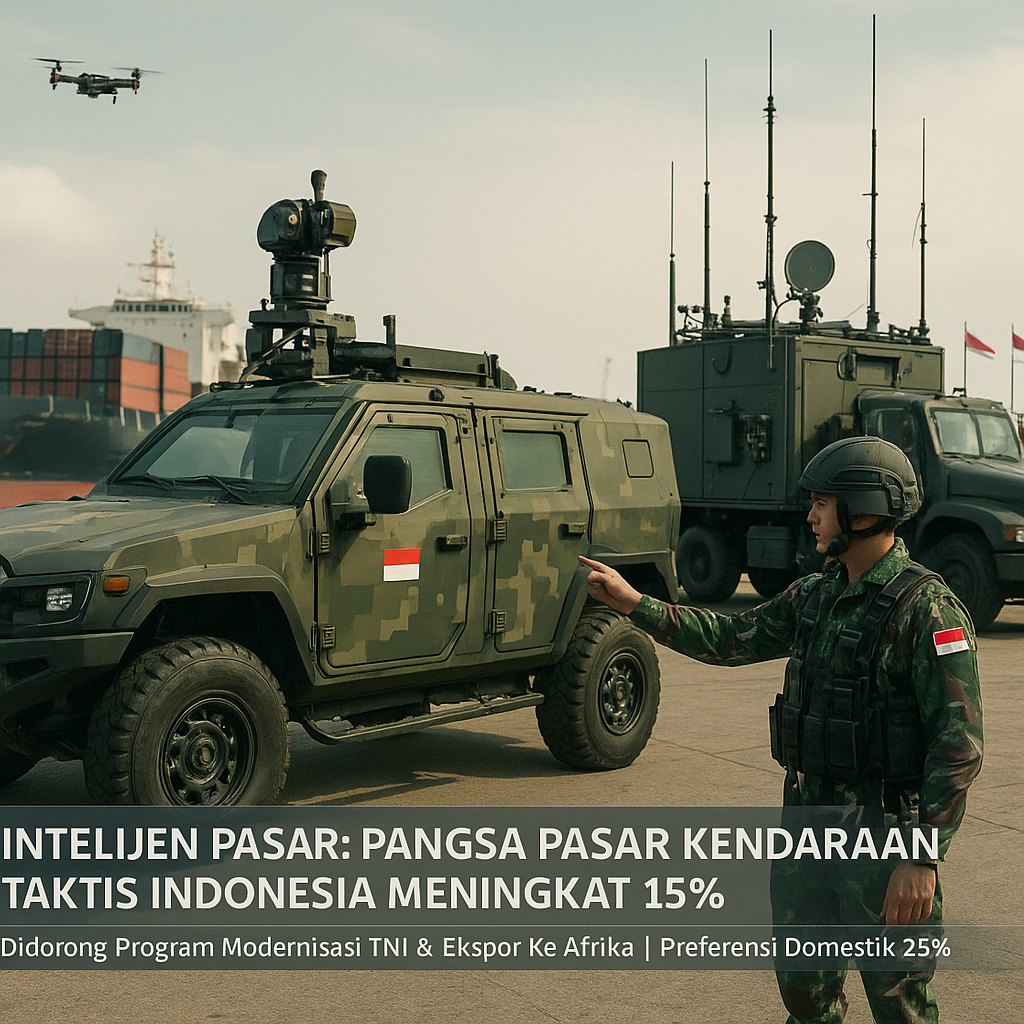 Intelijen Pasar: Pangsa Pasar Kendaraan Taktis Indonesia Meningkat 15%, Didorong Program Modernisasi TNI dan Ekspor ke Afrika