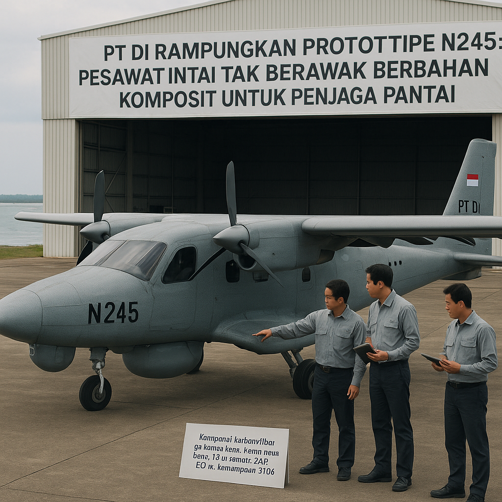 PT DI Rampungkan Prototipe N245: Pesawat Intai Tak Berawak Berbahan Komposit untuk Penjaga Pantai
