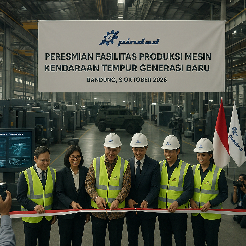 PT Pindad Resmikan Fasilitas Produksi Mesin Kendaraan Tempur Generasi Baru