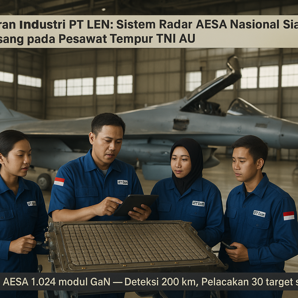 Laporan Industri PT LEN: Sistem Radar AESA Nasional Siap Dipasang pada Pesawat Tempur TNI AU
