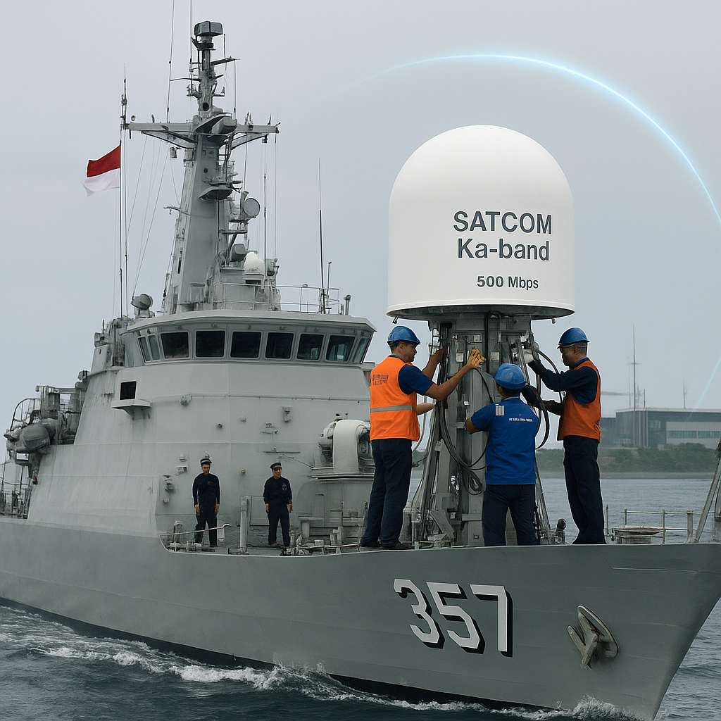 Integrasi Sistem SATCOM Generasi Baru pada KRI Kelas Bung Tomo