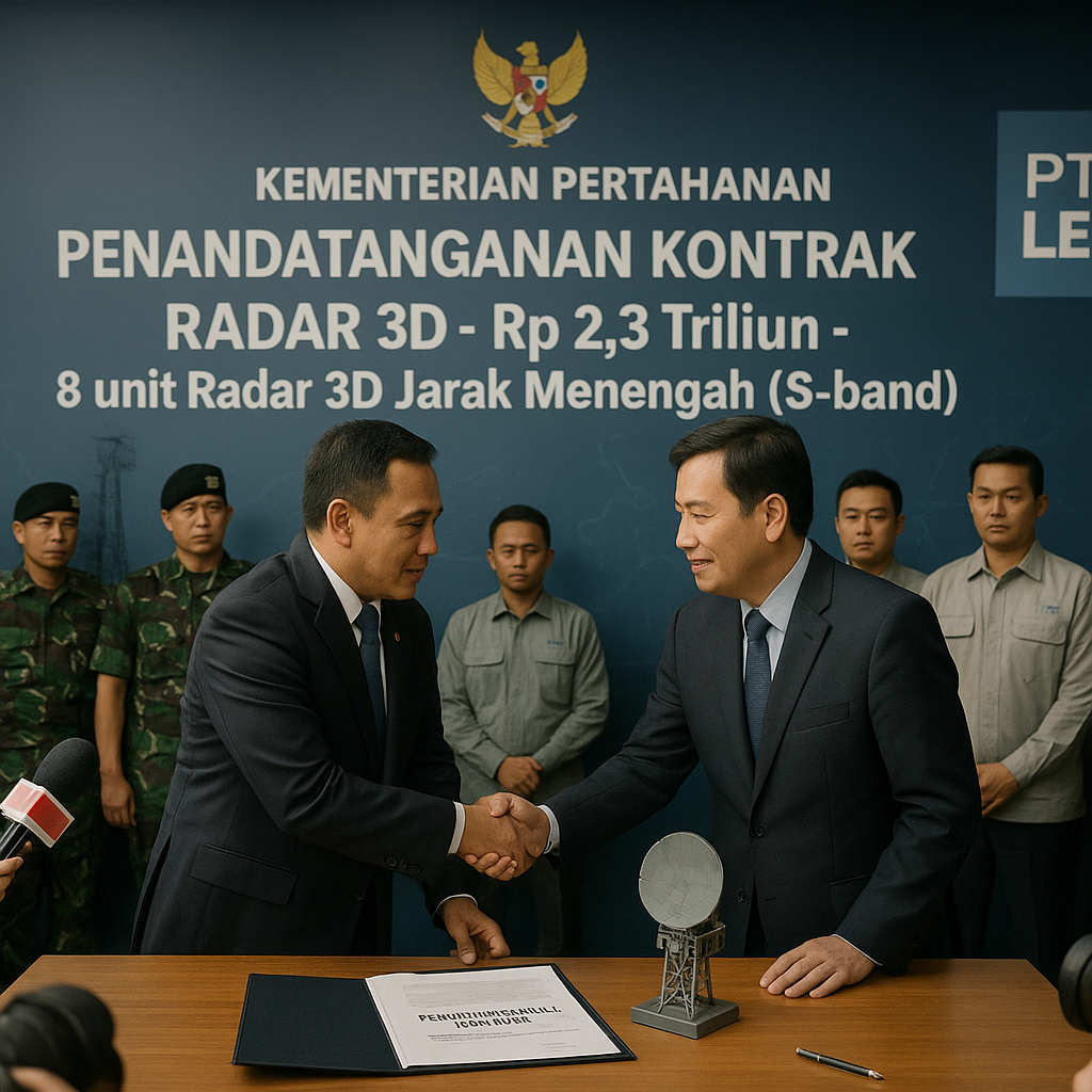 Kementerian Pertahanan Teken Kontrak Radar 3D dengan PT LEN untuk Pertahanan Udara