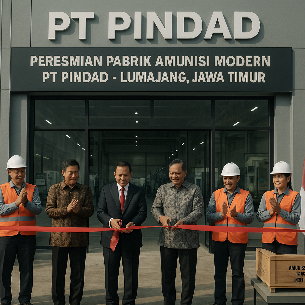 Pembukaan Pabrik Amunisi Modern PT Pindad di Jawa Timur