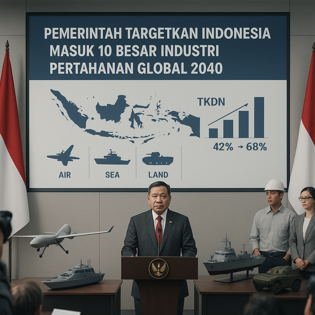 Pemerintah Targetkan Indonesia Masuk 10 Besar Industri Pertahanan Global 2040