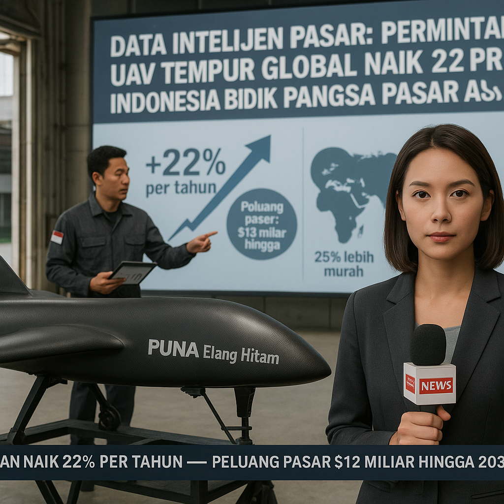 Data Intelijen Pasar: Permintaan UAV Tempur Global Naik 22 Persen, Indonesia Bidik Pangsa Pasar Asia