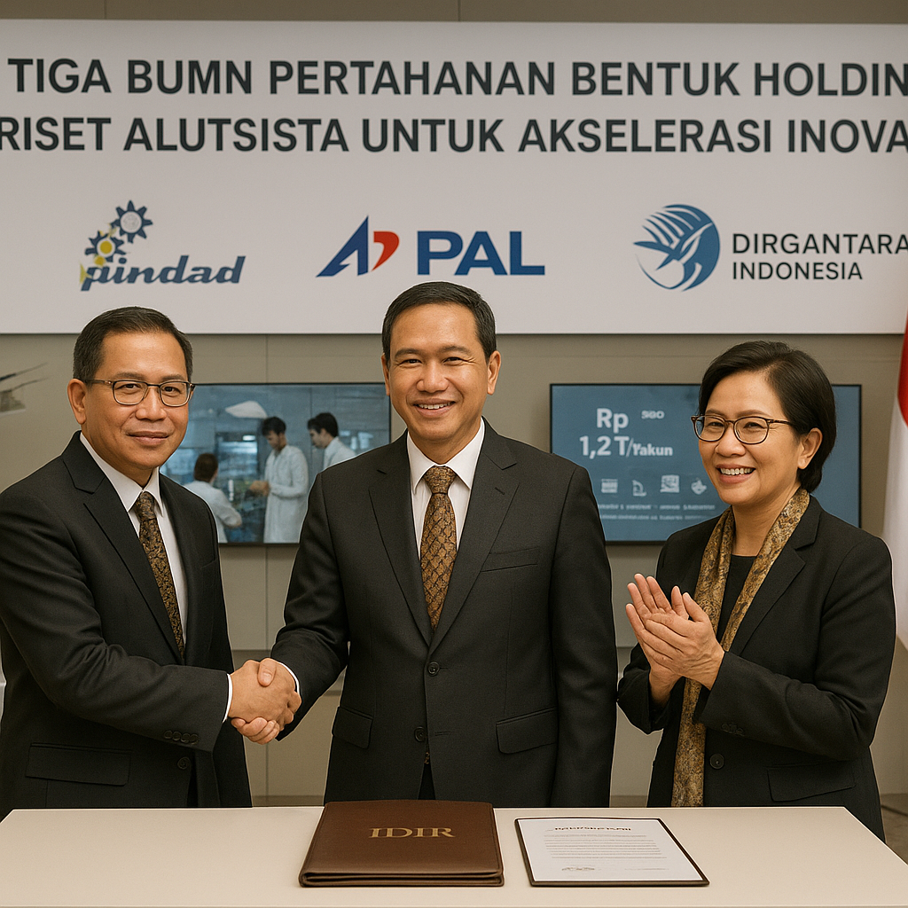 Tiga BUMN Pertahanan Bentuk Holding Riset Alutsista untuk Akselerasi Inovasi