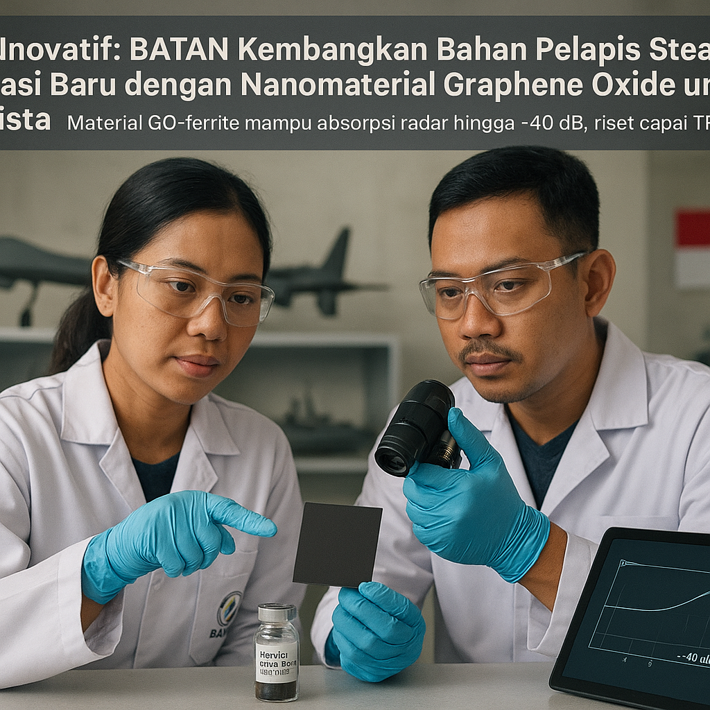 Riset Inovatif: BATAN Kembangkan Bahan Pelapis Stealth Generasi Baru dengan Nanomaterial Graphene Oxide untuk Alutsista