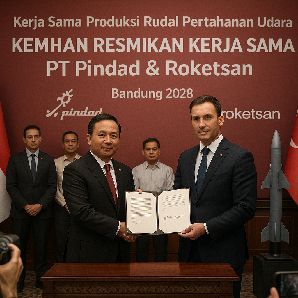 Kemhan Resmikan Kerja Sama Produksi Rudal Pertahanan Udara dengan Turki