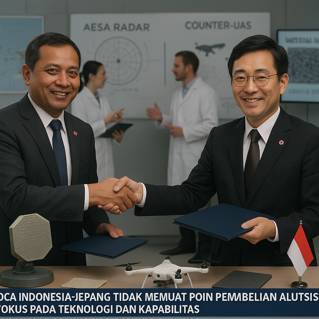 DCA Indonesia-Jepang Tidak Memuat Poin Pembelian Alutsista, Fokus pada Teknologi dan Kapabilitas