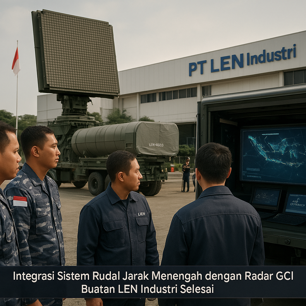 Integrasi Sistem Rudal Jarak Menengah dengan Radar GCI Buatan LEN Industri Selesai