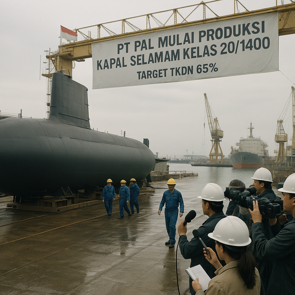 PT PAL Mulai Produksi Kapal Selam Baru Kelas 209/1400 dengan Dua Kali Lipat Kemampuan