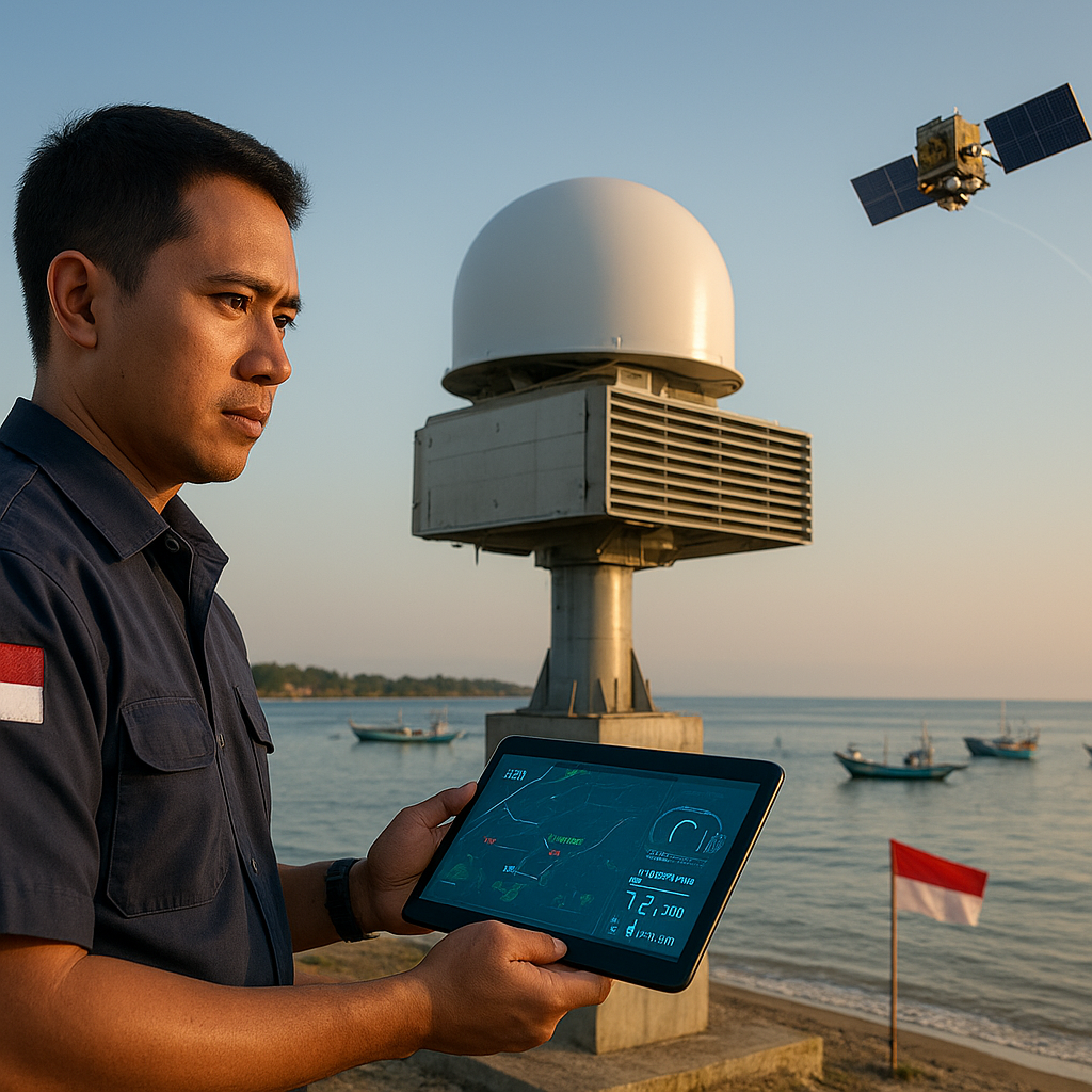 Integrasi Radar Pengawas Pantai dan Satelit LAPAN-A4 Optimalkan Keamanan Maritim