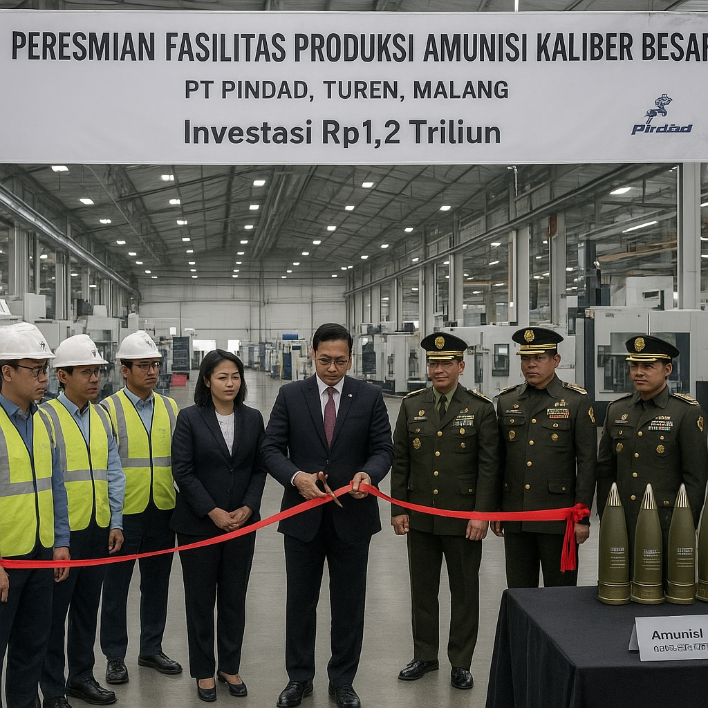 PT Pindad Resmikan Fasilitas Produksi Amunisi Kaliber Besar untuk Mendukung Kemandirian Alutsista