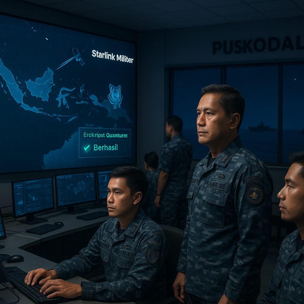 Integrasi Sistem Komando Armada RI dengan Jaringan Satelit Starlink Militer Selesai, Uji Coba Enkripsi Kuantum Berhasil