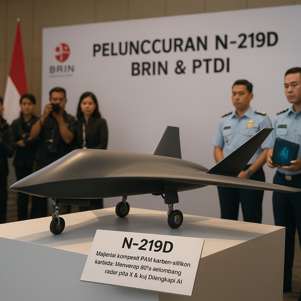 Badan Riset Pertahanan Kembangkan Drone Siluman Tempur N-219D dengan Material Komposit Radar-Absorbing