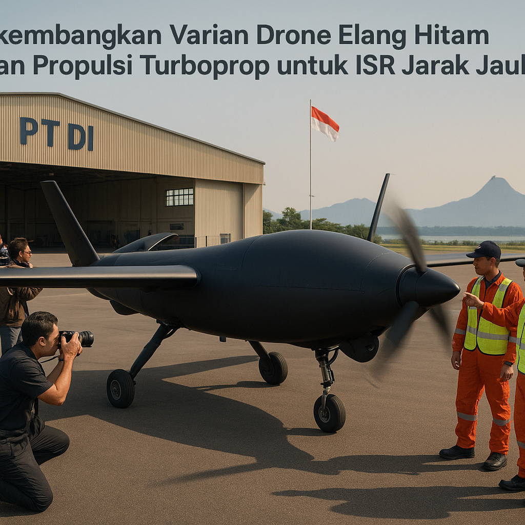 PTDI Kembangkan Varian Drone Elang Hitam dengan Propulsi Turboprop untuk ISR Jarak Jauh