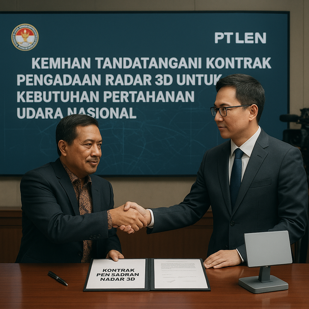 Kemhan Tandatangani Kontrak Pengadaan Radar 3D untuk Kebutuhan Pertahanan Udara Nasional