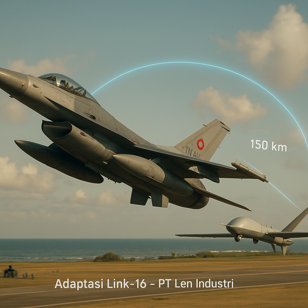 Integrasi Sistem Senjata: TNI AU Uji Coba Data Link Antar F-16 dan Drone Tempur