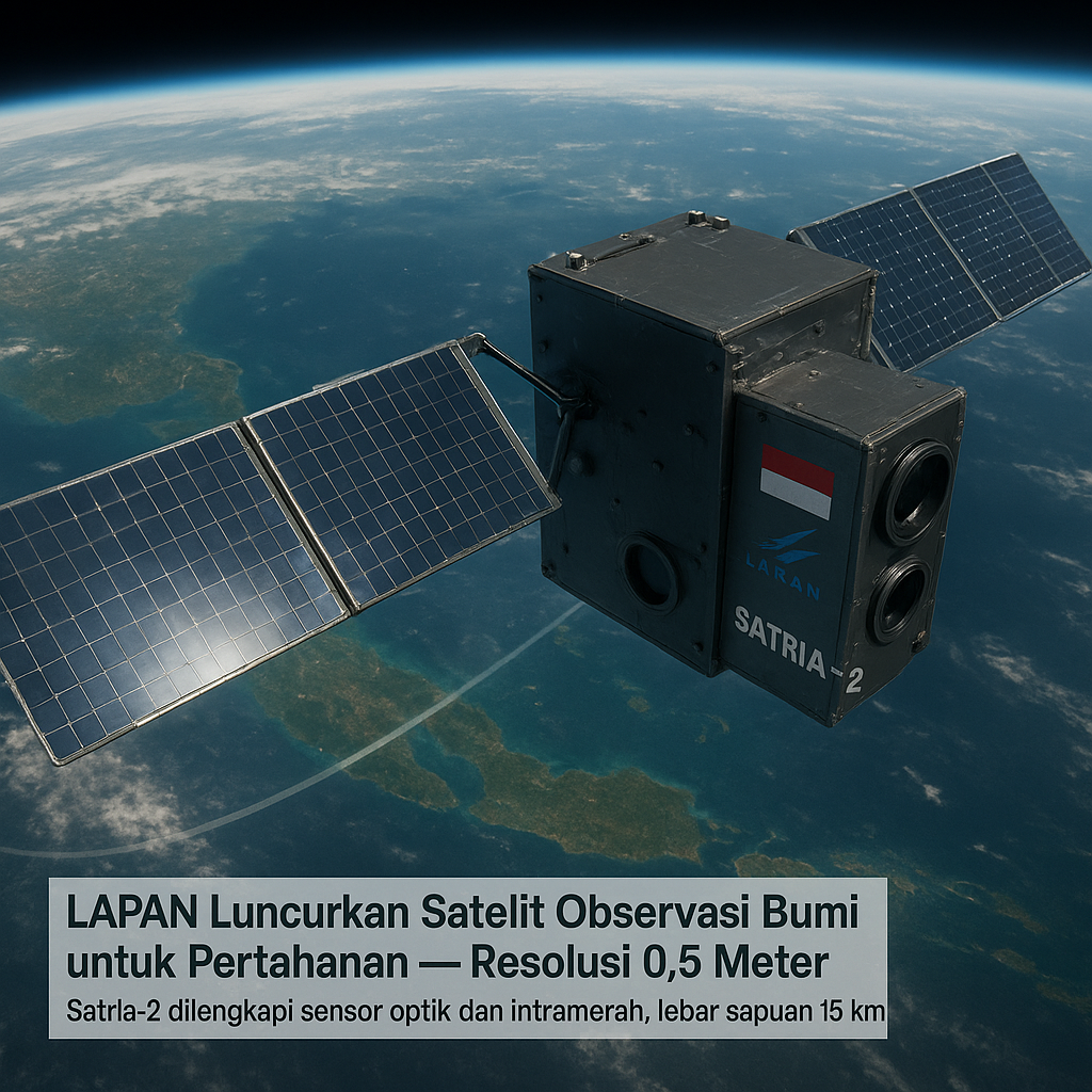 LAPAN Luncurkan Satelit Observasi Bumi untuk Pertahanan dengan Resolusi 0,5 Meter