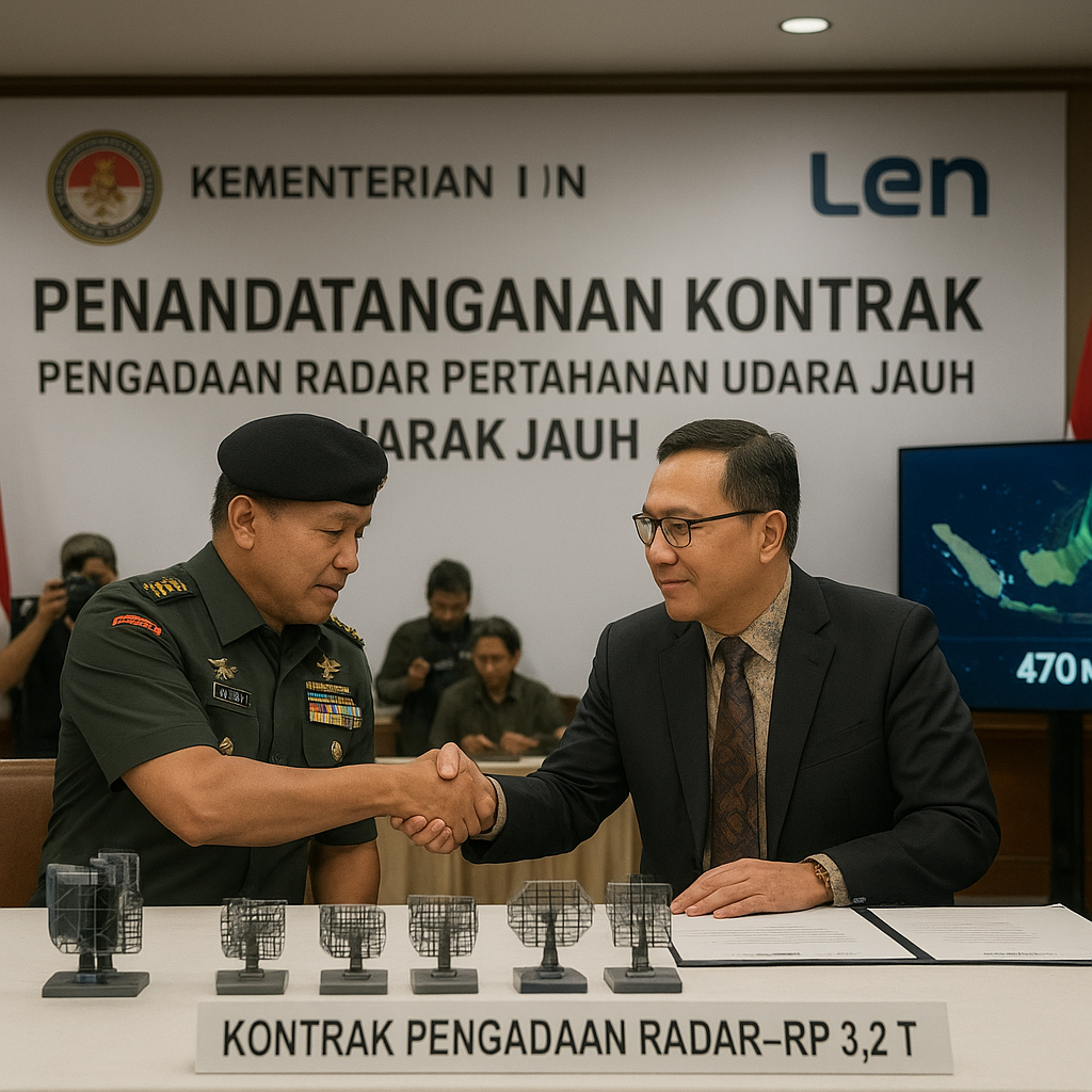 Kemenhan Teken Kontrak Pengadaan Radar Pertahanan Udara Jarak Jauh