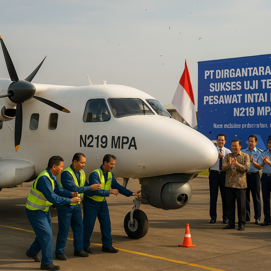 PT Dirgantara Indonesia Sukses Uji Terbang Pesawat Intai Maritim N219 MPA