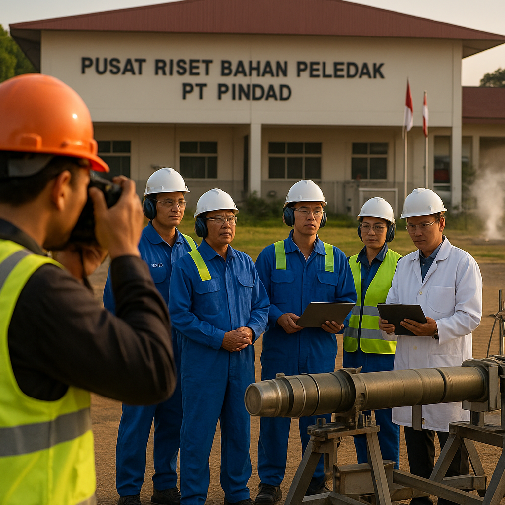 Pusat Riset Bahan Peledak PT Pindad Capai Milestone dengan Sukses Uji Coba Material HAN/TEAN untuk Roket Kaliber 122mm