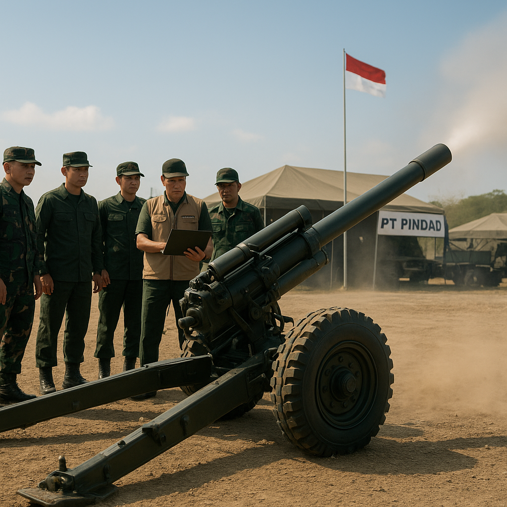 PT Pindad Selesaikan Uji Tembak Perdana Meriam Howitzer 155mm Kaliber 52 untuk TNI AD