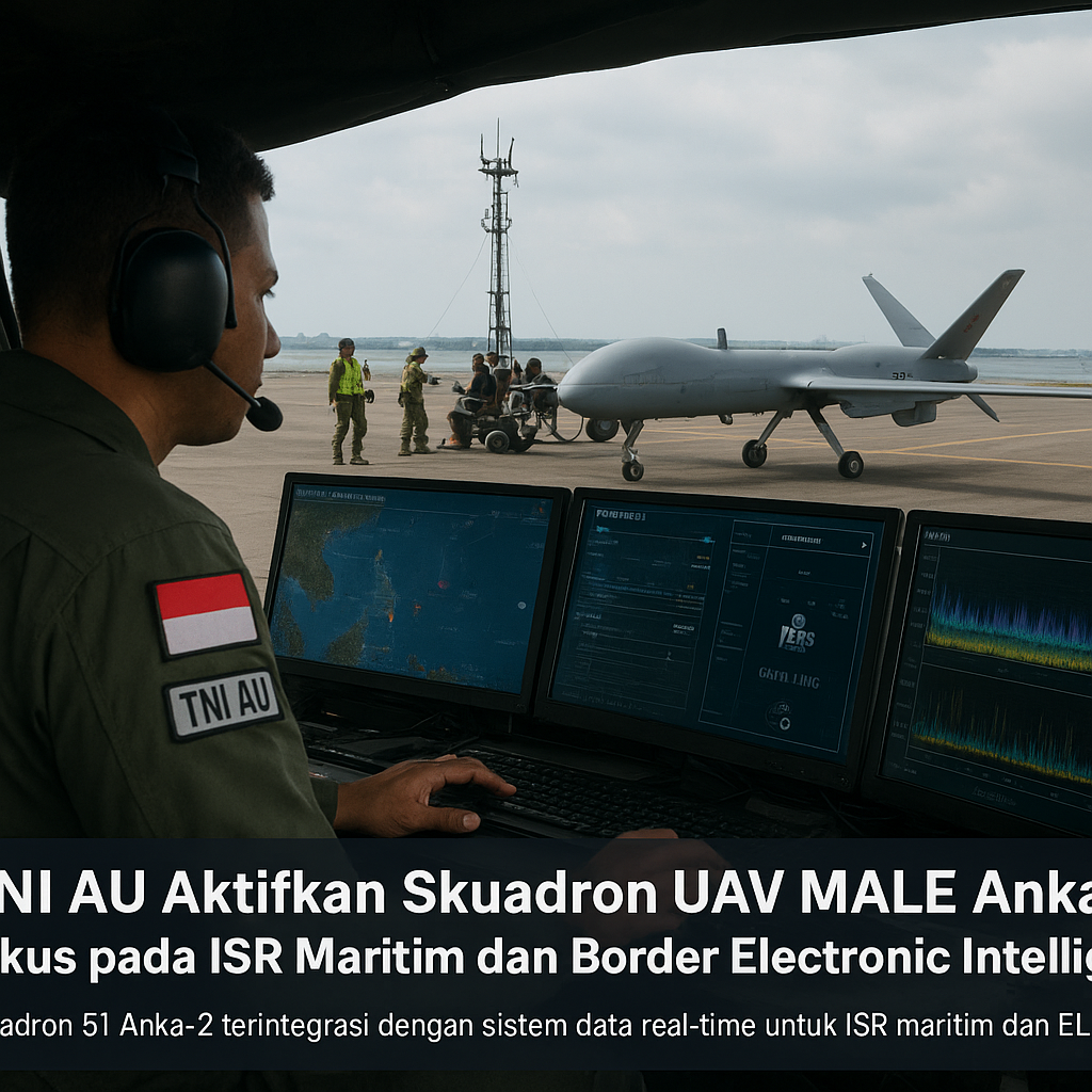 TNI AU Aktifkan Skuadron UAV MALE Anka-2, Fokus pada ISR Maritim dan Border Electronic Intelligence