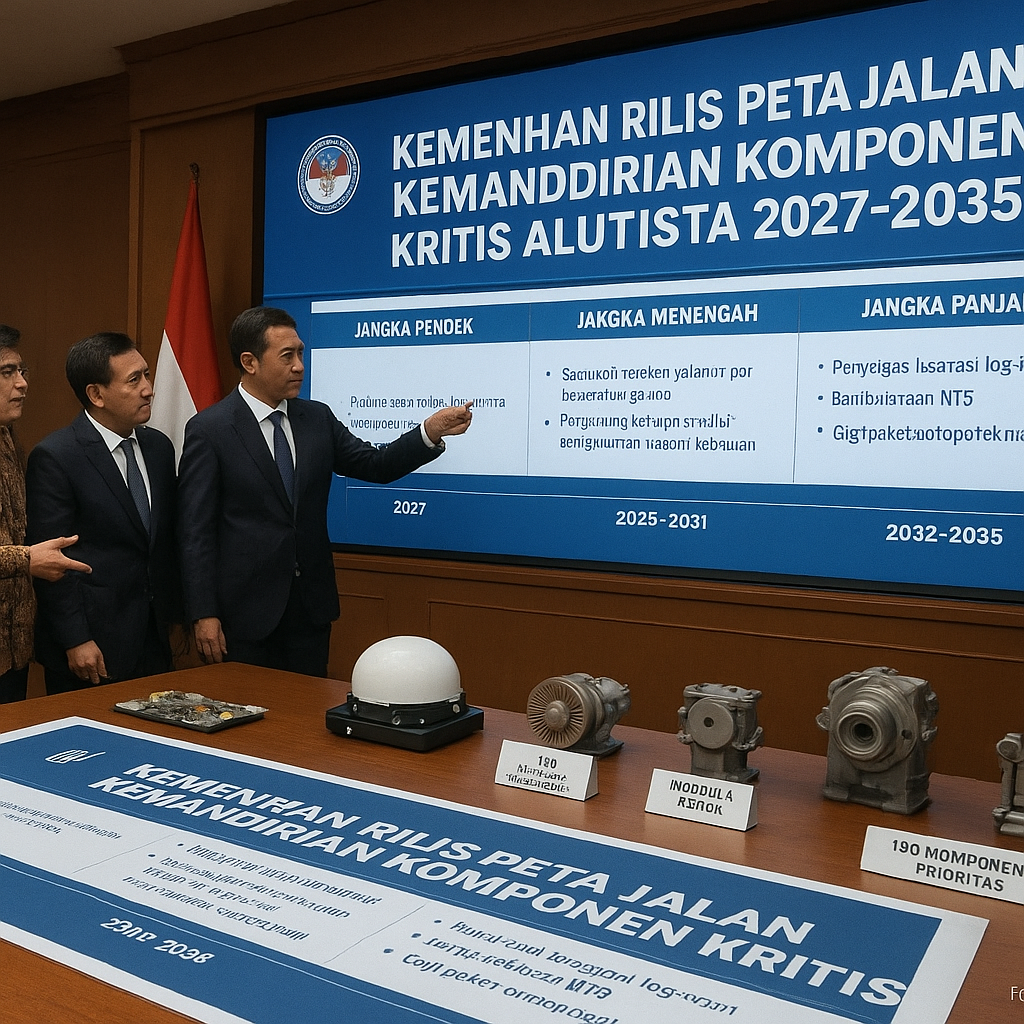 Kemenhan Rilis Peta Jalan Kemandirian Komponen Kritis Alutsista 2027-2035