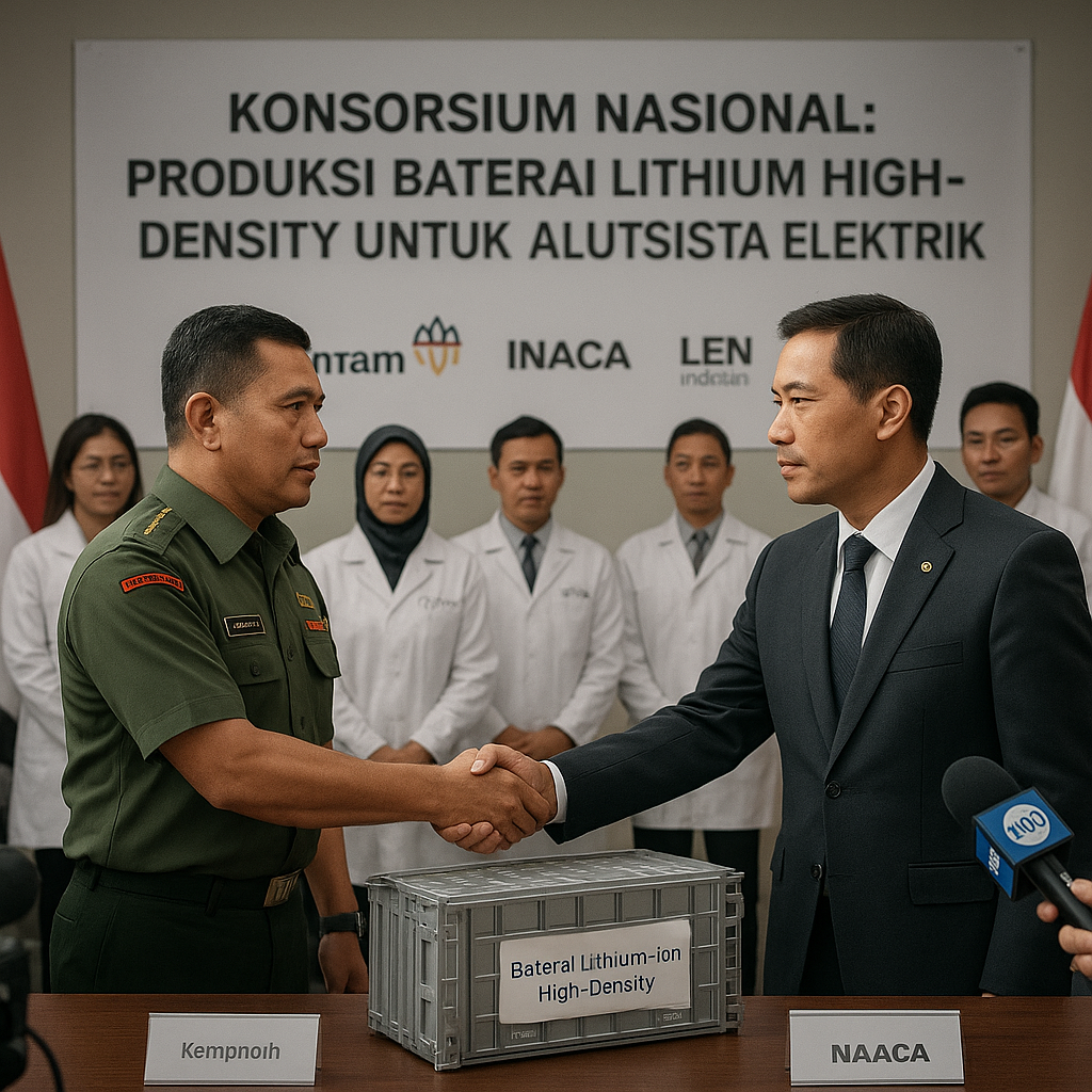 Strategi Supply Chain: Kemhan Bentuk Konsorsium Nasional untuk Produksi Baterai Lithium High-Density bagi Alutsista Elektrik