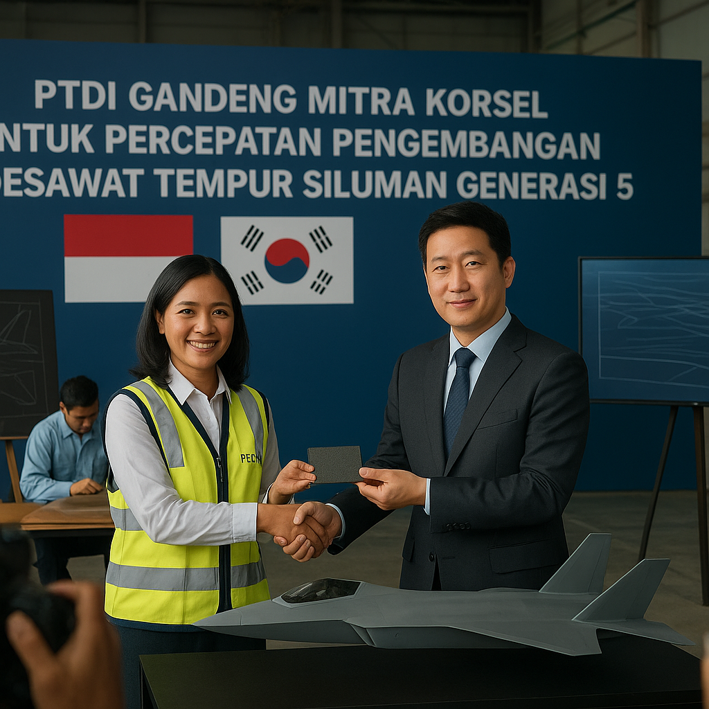 PTDI Gandeng Mitra Korsel untuk Percepatan Pengembangan Pesawat Tempur Siluman Generasi 5