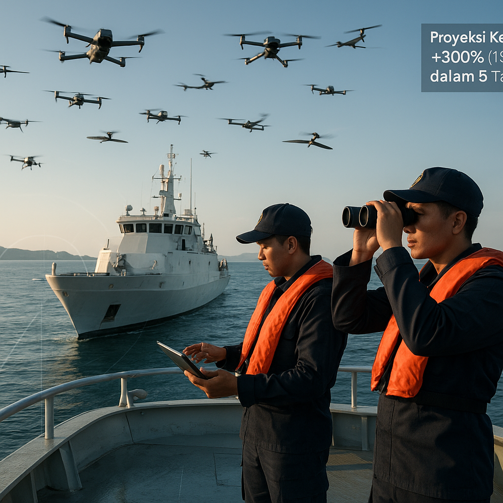 Analisis Data Pasar: Kebutuhan Sistem Drone Swarm untuk Patroli Maritim Meningkat 300% dalam 5 Tahun