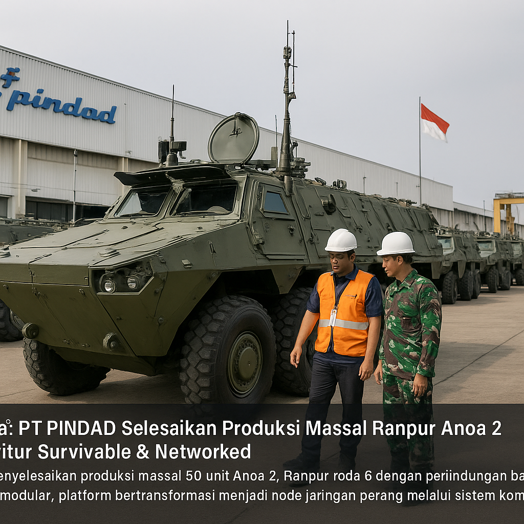 PT PINDAD Selesaikan Produksi Massal Ranpur Anoa 2 dengan Fitur Survivable & Networked