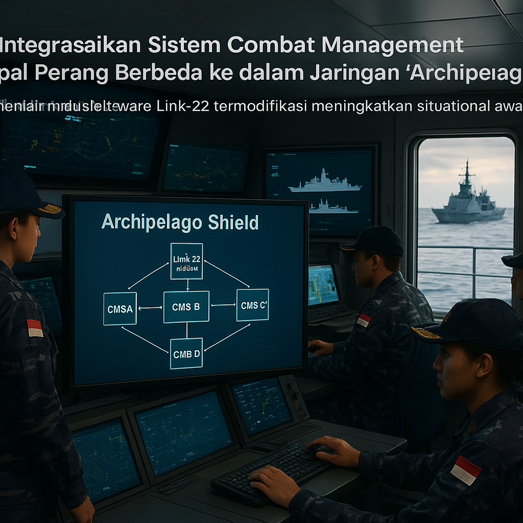 TNI AL Integrasikan Sistem Combat Management dari Kapal Perang Berbeda ke dalam Jaringan 'Archipelago Shield'