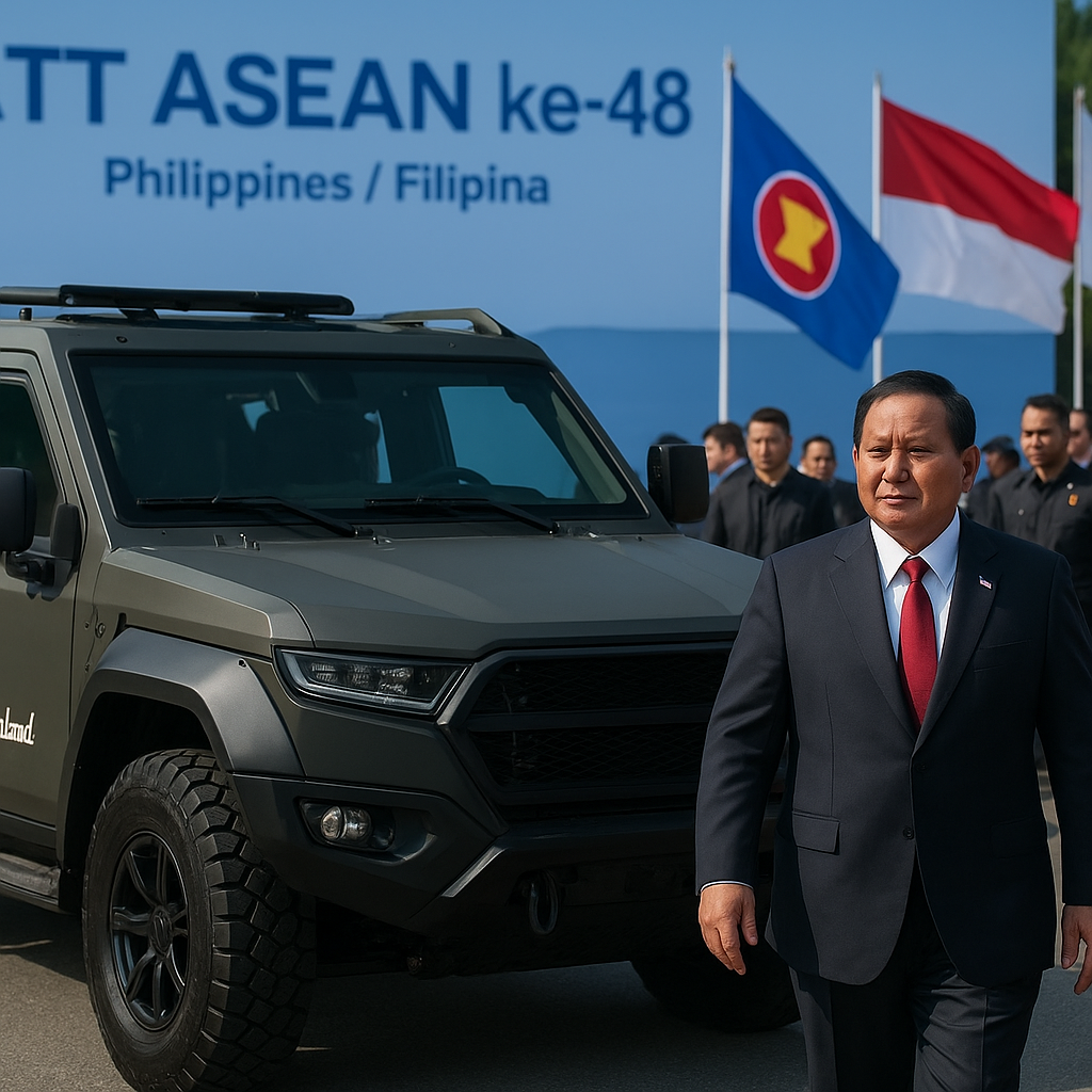 Debut Internasional Mobil Maung Pindad, Jadi Tunggangan Presiden Prabowo di KTT ASEAN ke-48 Filipina