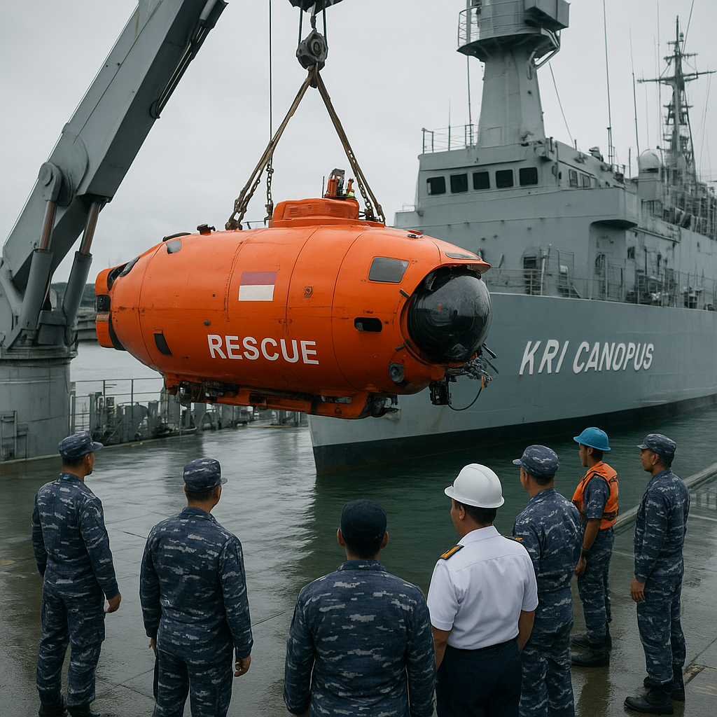 TNI AL Datangkan Kapal Selam Penyelamat, Dipasangkan di KRI Canopus