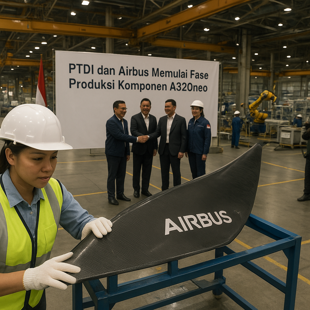 PTDI dan Airbus Memulai Fase Produksi Komponen untuk Pesawat A320neo di Indonesia