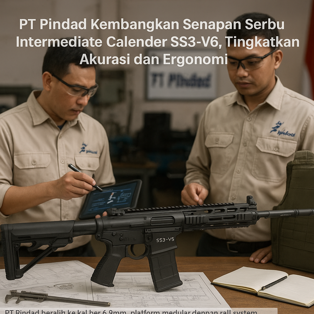 PT Pindad Kembangkan Senapan Serbu Intermediate Calender SS3-V6, Tingkatkan Akurasi dan Ergonomi