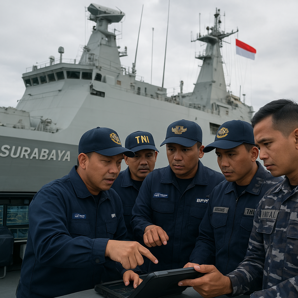 BPPT Sukses Demonstrasi Integrated Combat System (ICS) pada Kapal Perusak Kawal Radar (KPKR) 'Surabaya', Menyatukan Sensor, Weapon, dan Decision AI