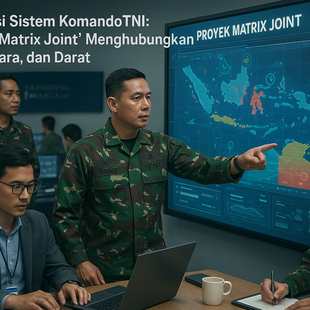 Integrasi Sistem Komando TNI: Proyek 'Matrix Joint' Menghubungkan Domain Laut, Udara, dan Darat dalam Single AI Dashboard