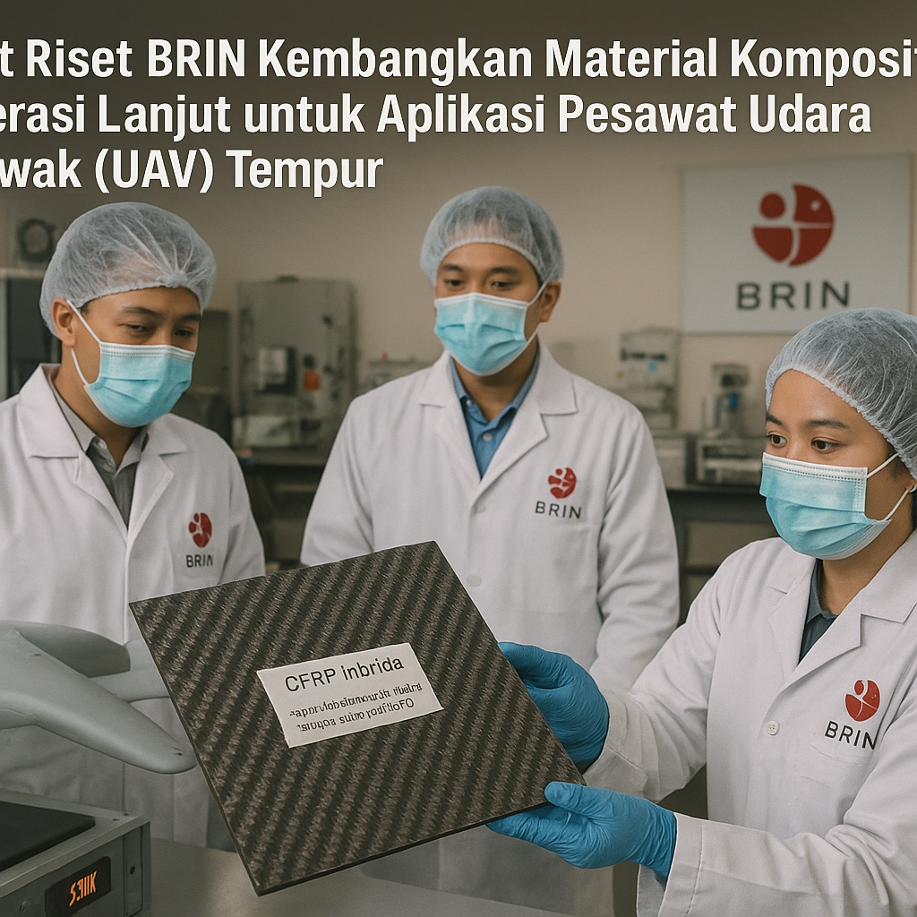 Pusat Riset BRIN Kembangkan Material Komposit Generasi Lanjut untuk Aplikasi Pesawat Udara Nirawak (UAV) Tempur