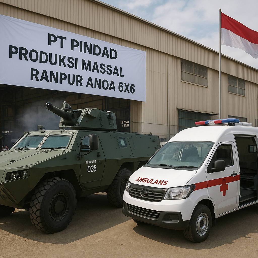 PT Pindad Siapkan Produksi Massal Ranpur Anoa 6x6 Varian Mortar Carrier dan Ambulans Lapangan