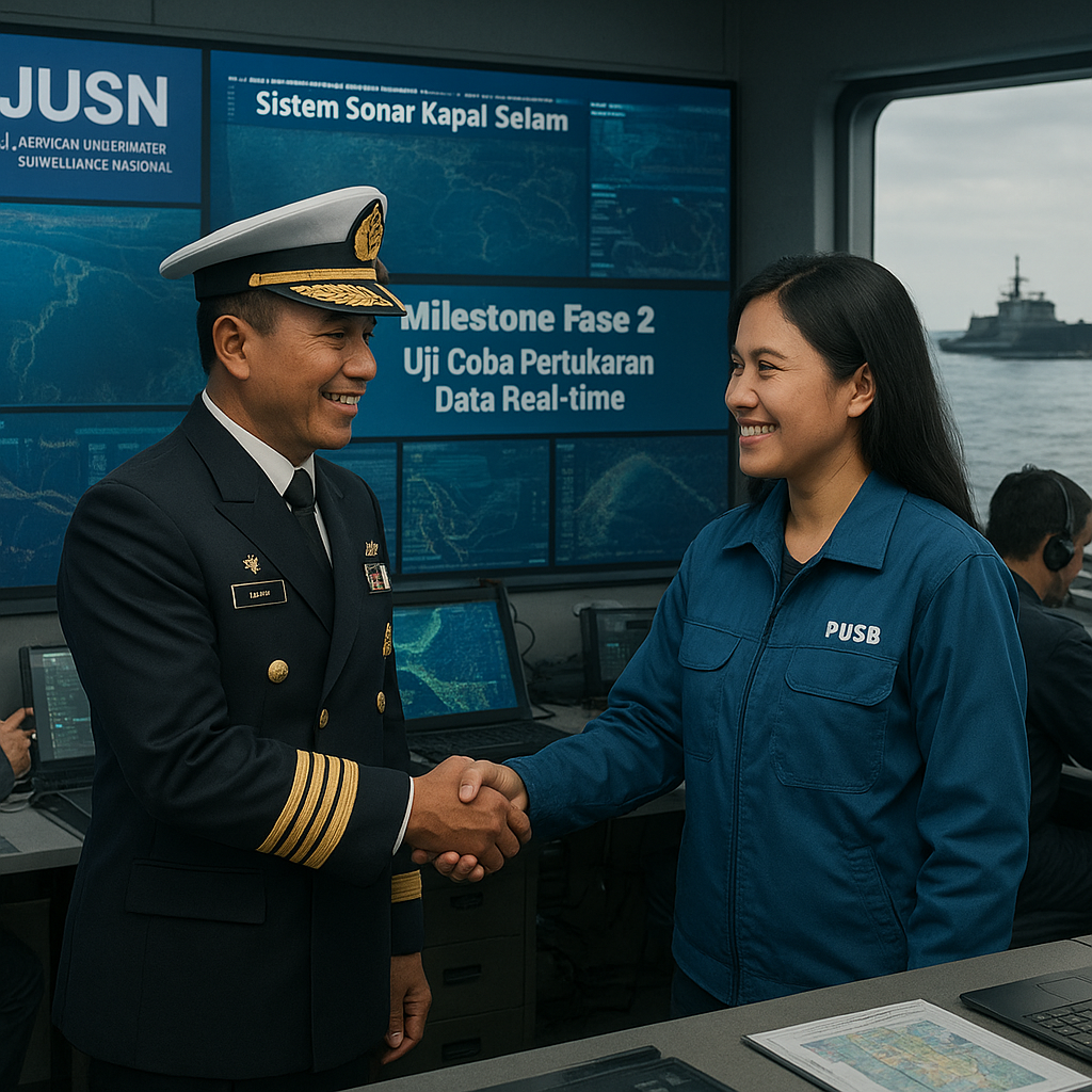 Integrasi Sistem Sonar Kapal Selam dengan Jaringan Underwater Surveillance Nasional Capai Milestone Fase 2
