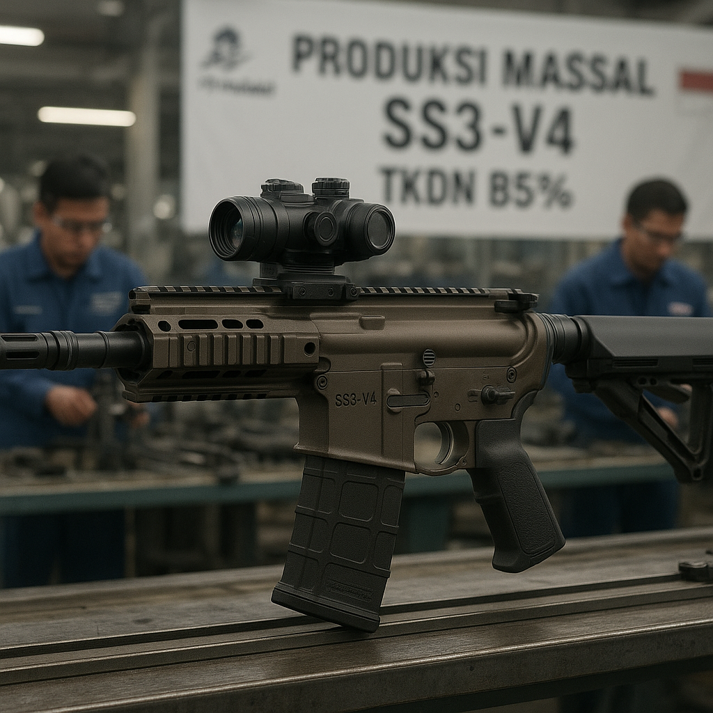 PT Pindad Memulai Produksi Massal Senapan Serbu SS3-V4 dengan Fitur Modular dan Enhanced Optics
