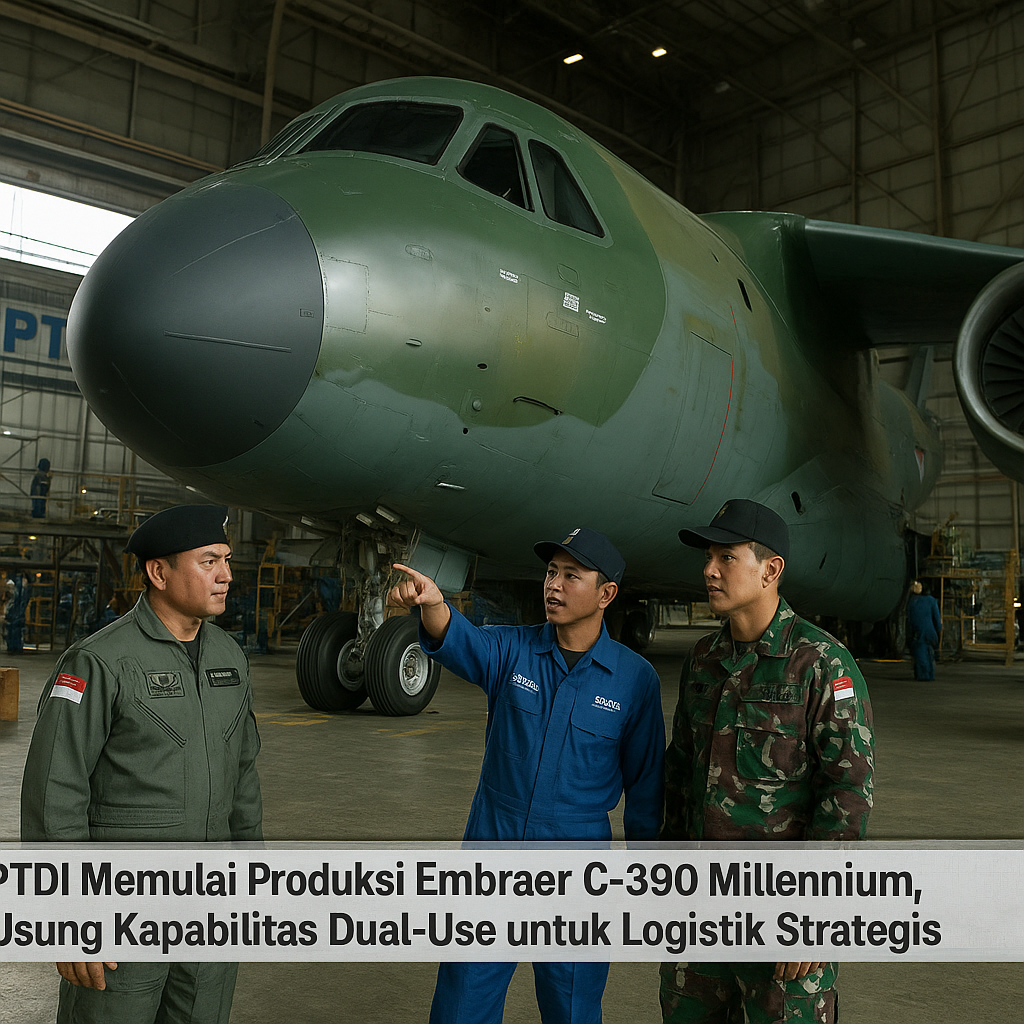 PTDI Memulai Produksi Embraer C-390 Millennium, Usung Kapabilitas Dual-Use untuk Logistik Strategis