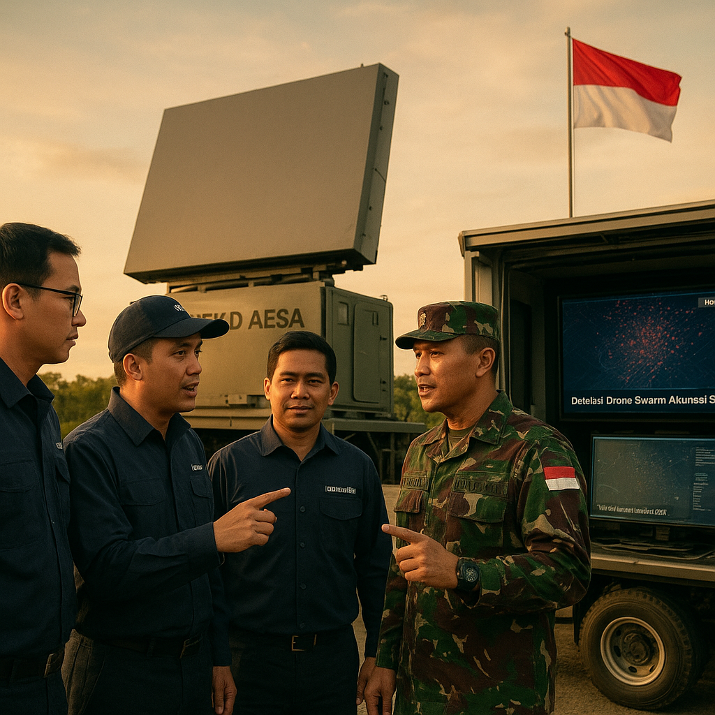 Pengembangan Radar 3D AESA oleh LEN Industri, Tingkatkan Akurasi Deteksi Drone Swarm hingga 99,8%