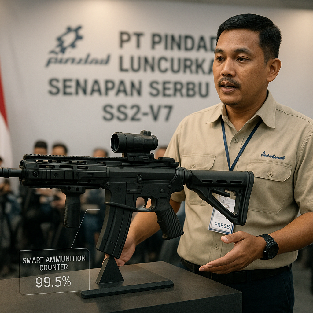 PT Pindad Luncurkan Senapan Serbu SS2-V7 dengan Modular Design dan Smart Ammunition Counter